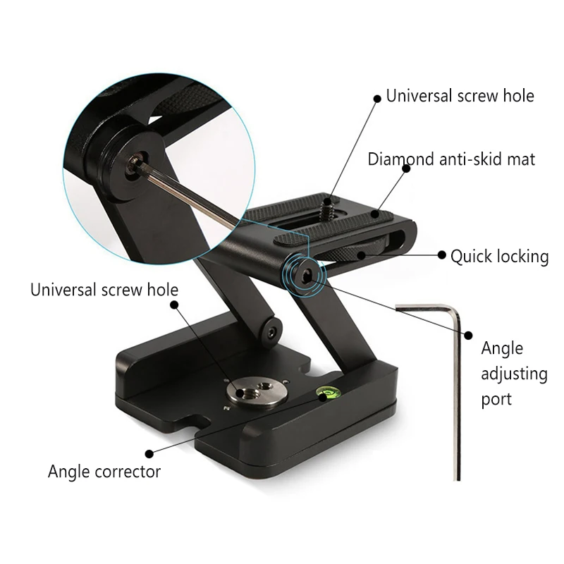 Гибкий штатив для камеры Z панорамирование и наклон алюминиевый складной