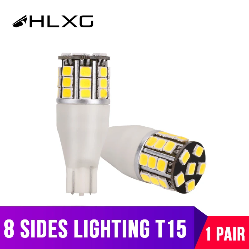 12V Чрезвычайно яркий T15 W16W 921 SMD белый Автомобильный светодиодный фонарь с защитой
