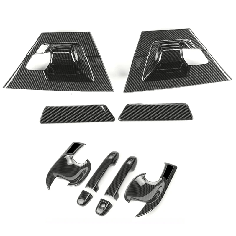 

Защитная накладка на переднюю и заднюю дверную ручку автомобиля, наклейки из углеродного волокна для Toyota CHR 2016-2020, аксессуары