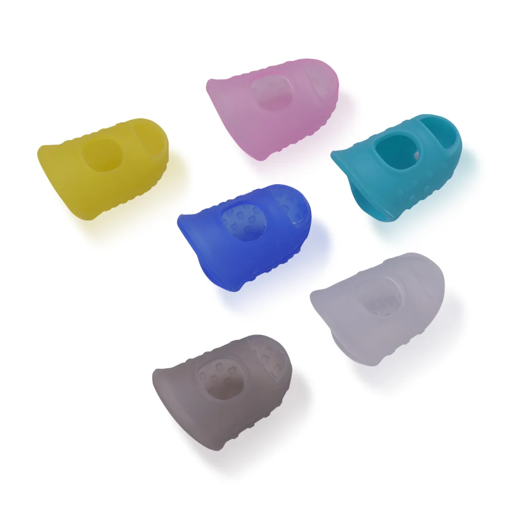 

6pcs Guitar Silicone Finger Fingertip Protectors for Guitar Ukulele Beginners (Random Color Delivery)