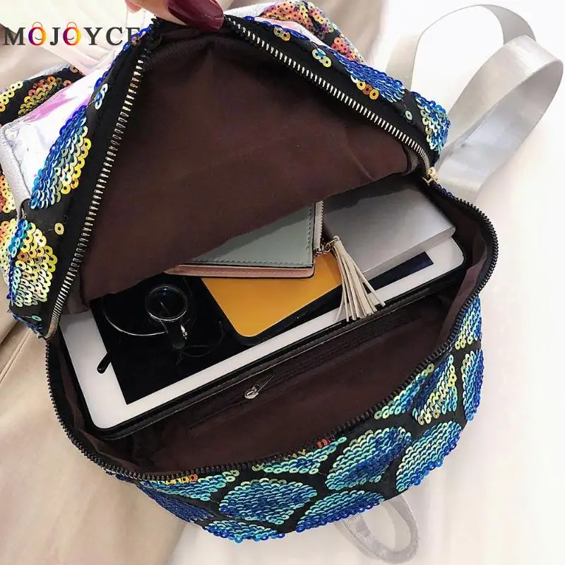 

Fashion Cute Sequins Backpack Women Kids Girls Fish Tail Travel School Bags PU Leather Mini Backpack