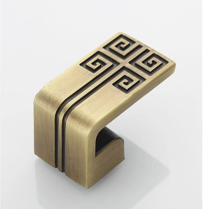 Старинная антикварная ручка шкаф зеленая бронза цинковый сплав ручки для ящиков