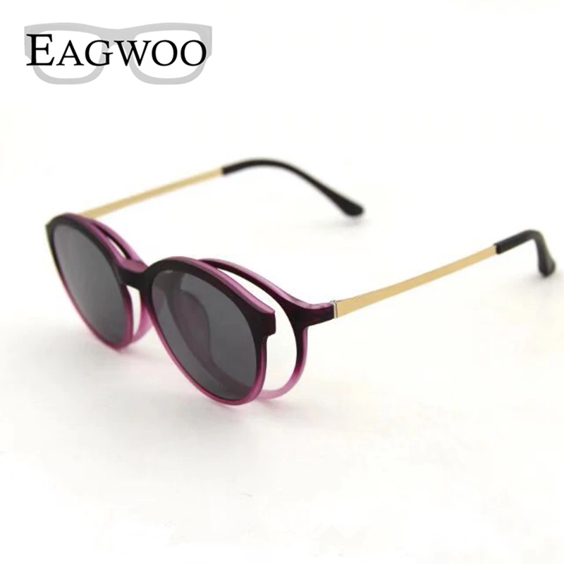 

Magnet Eyeglasses Full Rim Optical Frame Prescription Spectacle Round Vintage Myopia Eye Glasses Sunglasses Anti Glare 830162