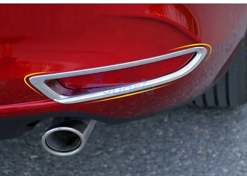 

Chrome Rear Reflector Fog Light Lamp Cover Sticker Decoration Garnish Moulding Trim For Mazda 3 M3 Axela 2020 Accessories