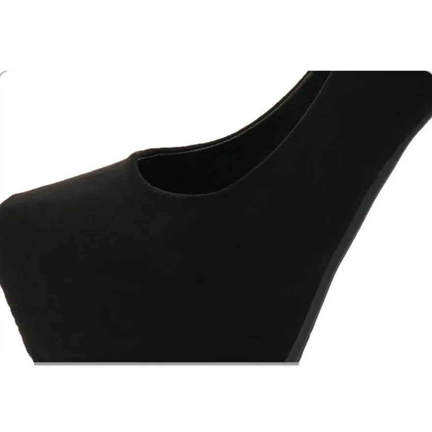 Женские туфли-лодочки на платформе черные офисные туфли очень высоком каблуке с