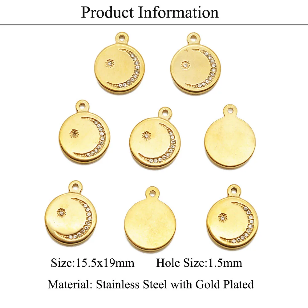 3 шт./лот 100% Подвеска из нержавеющей стали в виде сердца солнца звезды Луны