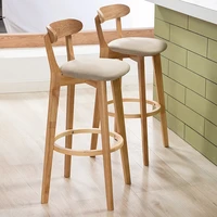 solid wood bar stools for kitchen and high table modern minimalist stool chair counter stool bar table high stool back bar chair