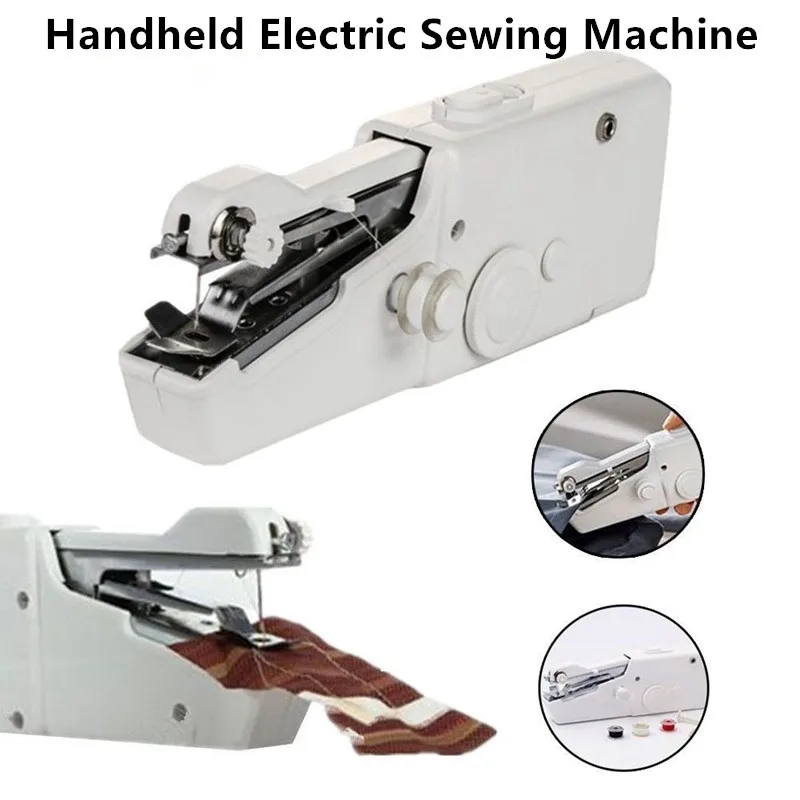 

Portable Mini Handheld Sewing Machine Tailor Handy Stitch Needlework Household Clothes Fabric Electric Sewing Machine