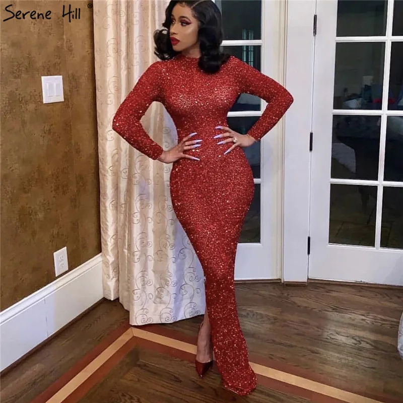 Мусульманское красное вино Бисероплетение Роскошные вечерние платья 2021