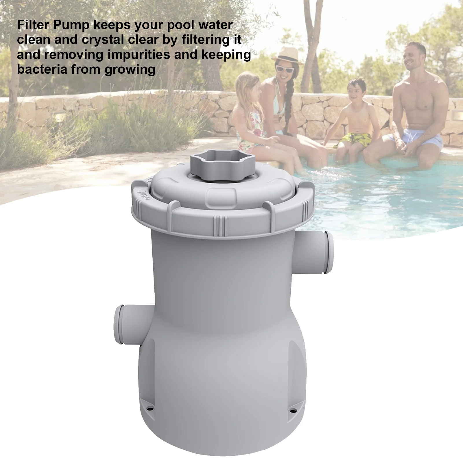 

300GAL Water Pump Filter for Home Swimming Pool Cycling Filtration