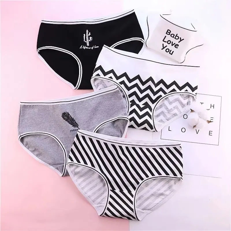 5 шт./лот Детское нижнее белье Хлопковые трусы для девочек Однотонные Короткие с