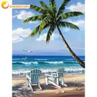 CHENISTORY алмазная живопись, вышивка крестиком, полностью квадратная пляжная пейзаж, картина стразы, Алмазная мозаика для творчества, алмазная вышивка