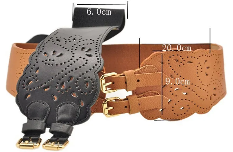 Винтажный Плетеный ремень из искусственной кожи с двойной пряжкой широкий