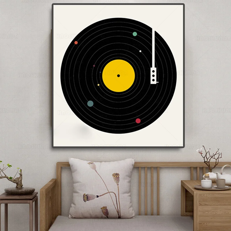 Настенные винтажные виниловые картины в скандинавском стиле рисунок на холсте