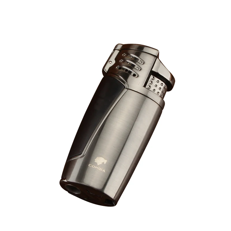 Газовая зажигалка COHIBA 3 фонарика зажигалки для сигарет переносной аксессуар