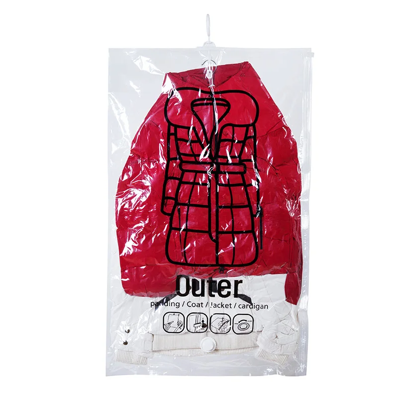 

Hanging Transparent down Jacket Compression Bag 4 Pack Air Pumping Vacuum Bag Oversized Clothes Clothes Organizer Buggy Bag