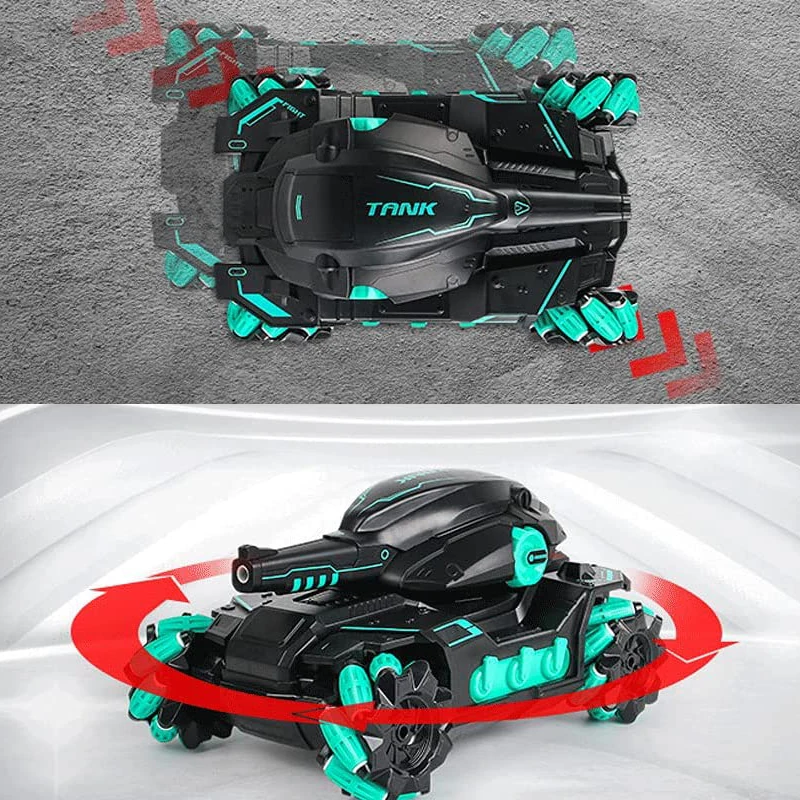 2 4G Водяная бомба RC Танк с подсветкой и музыкой игрушки для мальчиков гусеничный