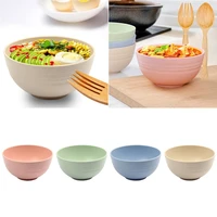 4 pcspack cereal bowls wheat straw fiber lightweight unbreakable bowl set dishwasher microwave safe for rice soup bowls