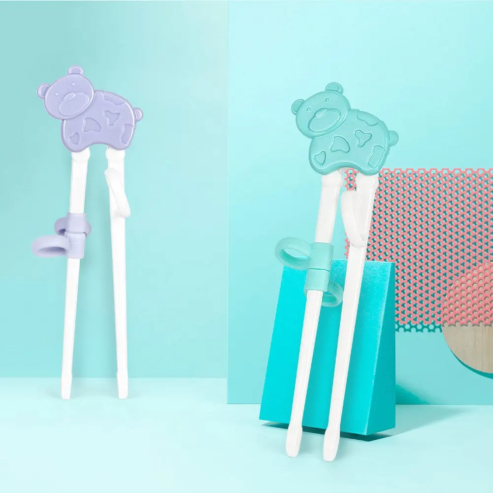 

1Pair Stainless Steel Chopsticks Cute Children Tableware Set For Kids Cartoon Learning Chop Sticks Reusable Training Chopsticks