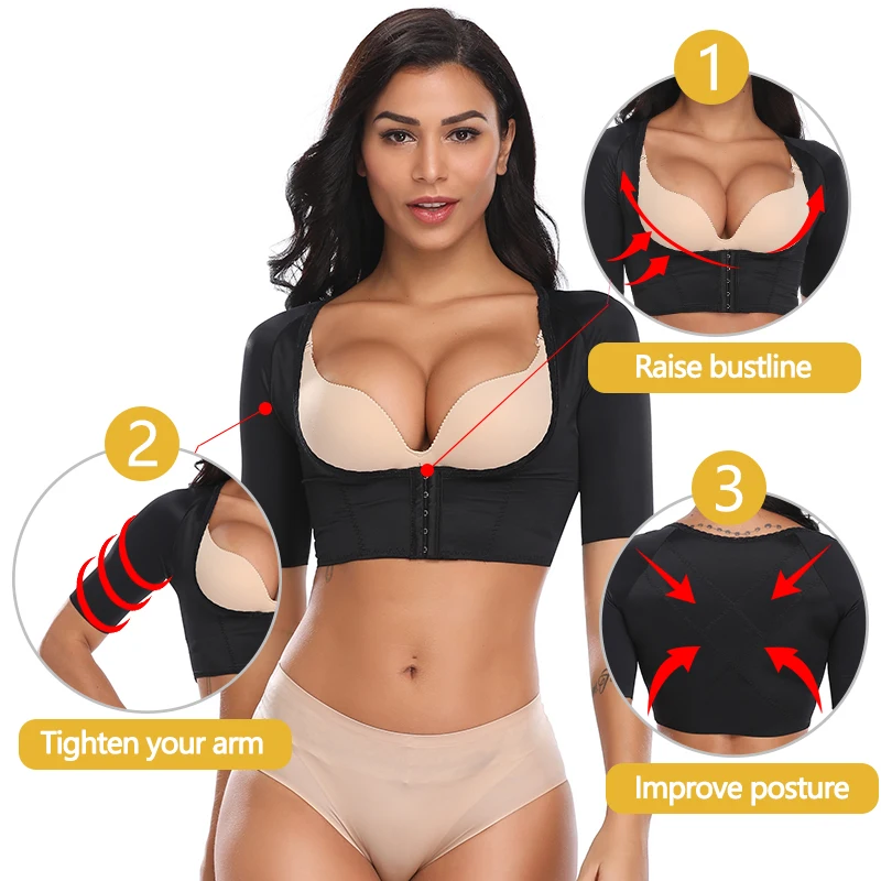 Upper Arm Shaper Post Surgical Slimmer Compression Sleeves Humpback Posture Corrector Slimming Arm Wraps Weight Loss Tank Tops