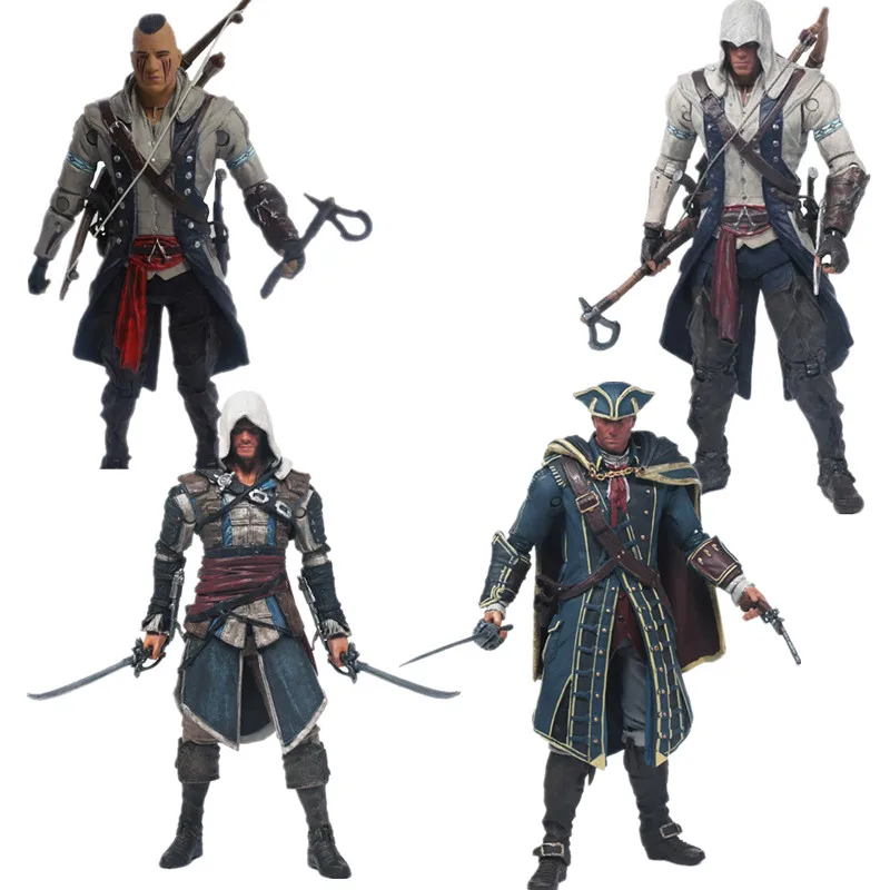 6 дюймов Creed серии 4 Коннор Хайтам Kenway Mohawk Ботинки в стиле Эдвард фигурку модель