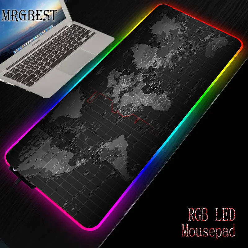 Большой коврик для мыши MRGBEST с изображением старой карты RGB игроков ПК