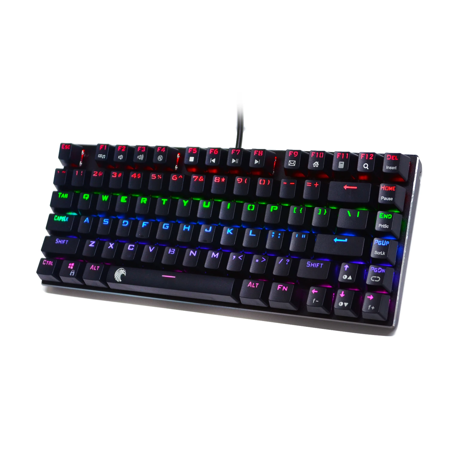 Z-88 Small Mechanical Keyboard , E-Yooso 81 Key LED Rainbow Backlight Compact Design Wired Switch Gaming Keyboard
