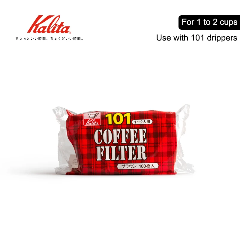 Фильтры kalita для кофе бумажные фильтры 100 листов коричневого цвета с капельницей