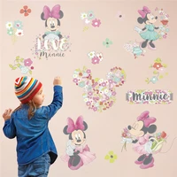 cartoon lovely mickey minnie wall stickers for kids rooms christmas decor gift children bedroom wall decal art poster mural