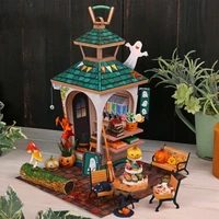 DIY Dollhouse Casa Miniature Furniture Kit Halloween Cottage Paper Model Doll Houses Assemble Toy for Children Christmas Gifts