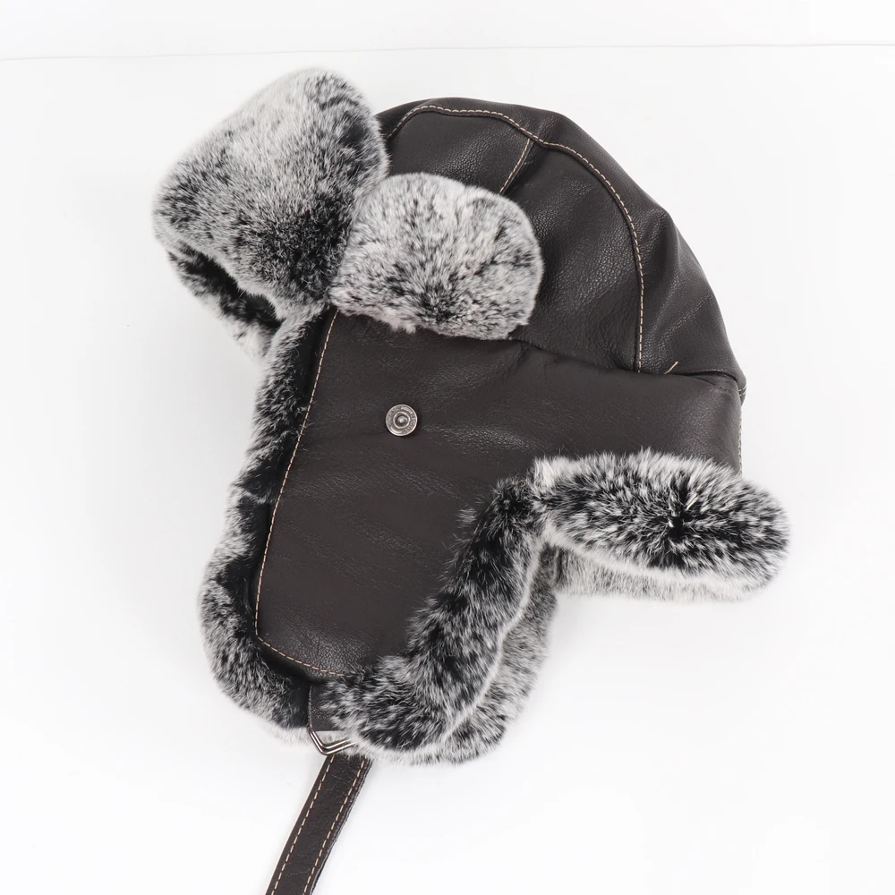 Лидер продаж на открытом воздухе Пышная юбка из натурального меха шапка ушанка