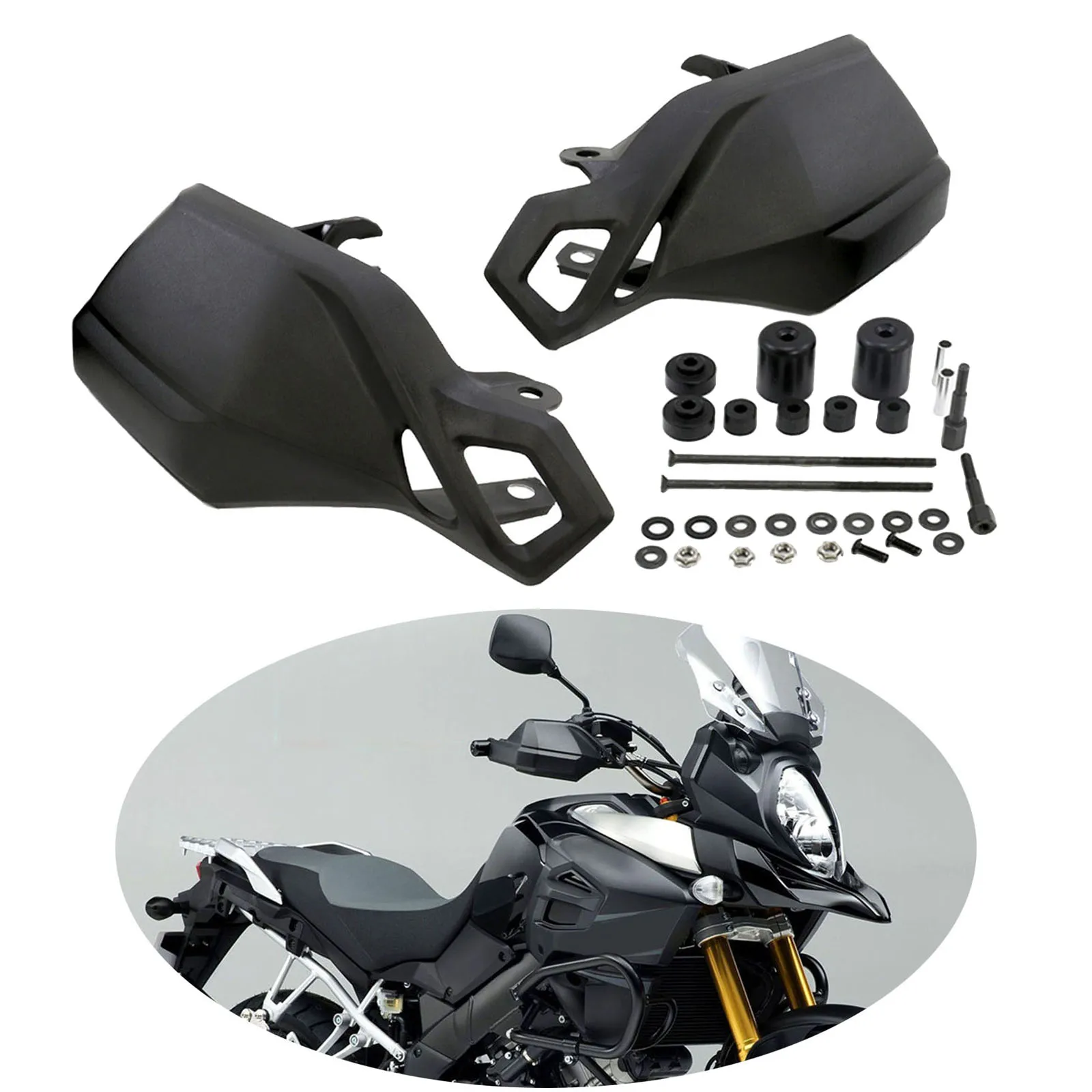 

Motorbike Hand Guard for Suzuki V-Strom DL1000 Professional Black Practical