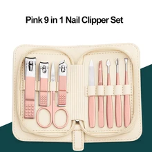 Student Manicure Set Pink Nail Clipper Professional Nail Cutter Kits Cuticle Nippers Nail Trimmer To