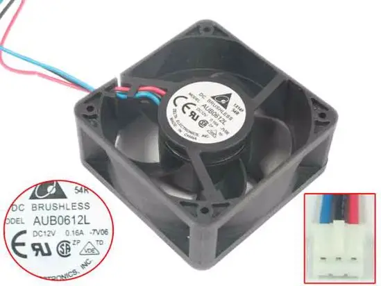 Detla Electronics AUB0612L 7V06 DC 12V 0.16A 60x60x25 мм вентилятор охлаждения сервера|square fan|server fandc fan 12v |