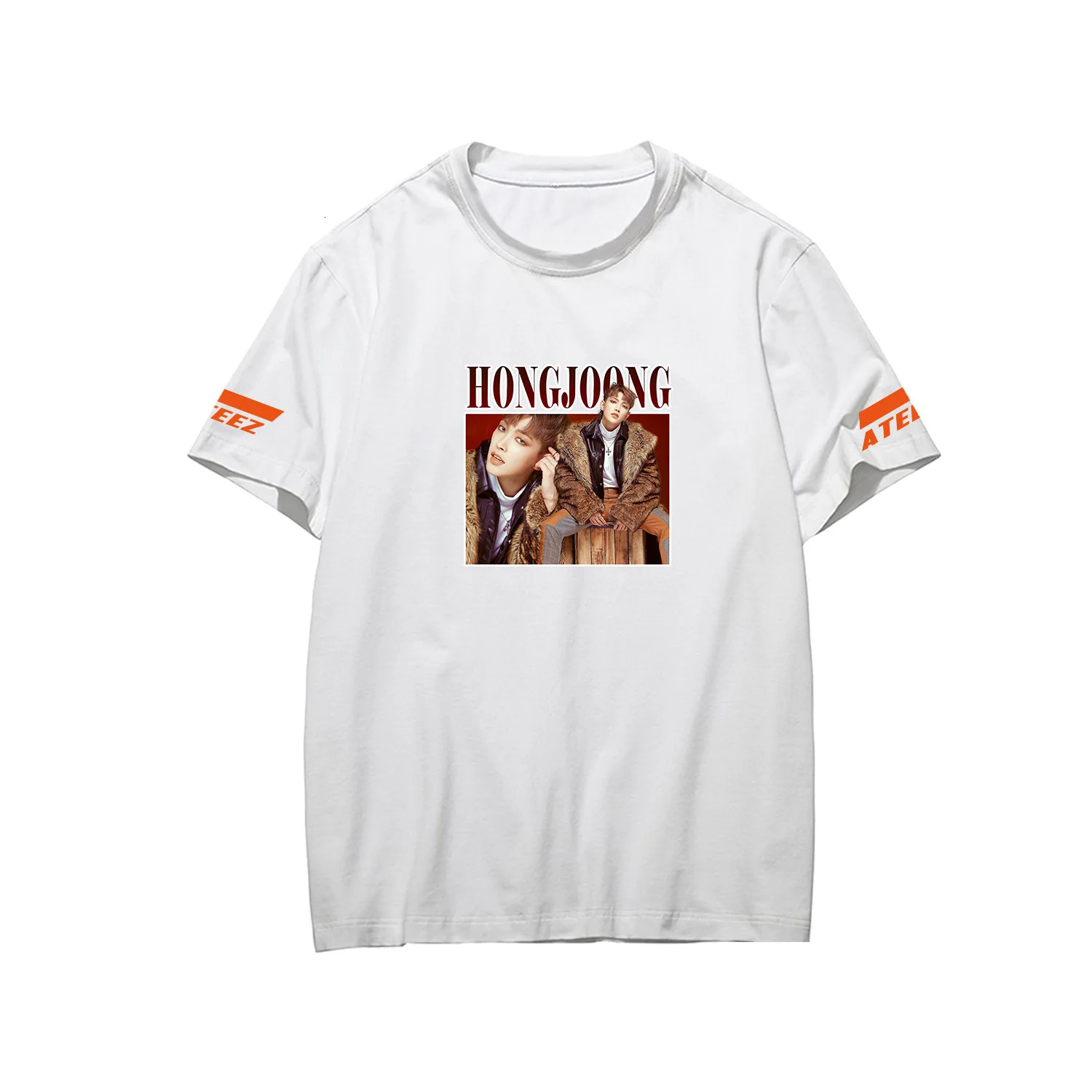 ATEEZ футболка Для женщин футболка Femme одежда товар стиль 4xl одежда короткий рукав Для женщин тройник