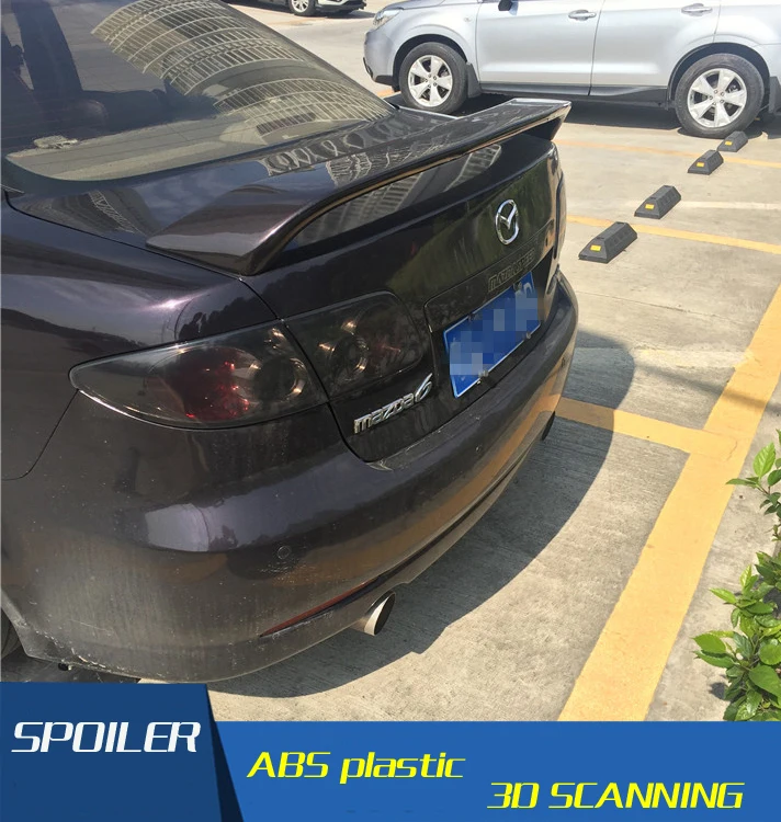 Спойлер для Mazda 6 высококачественный АБС пластик основной цвет задних крыльев