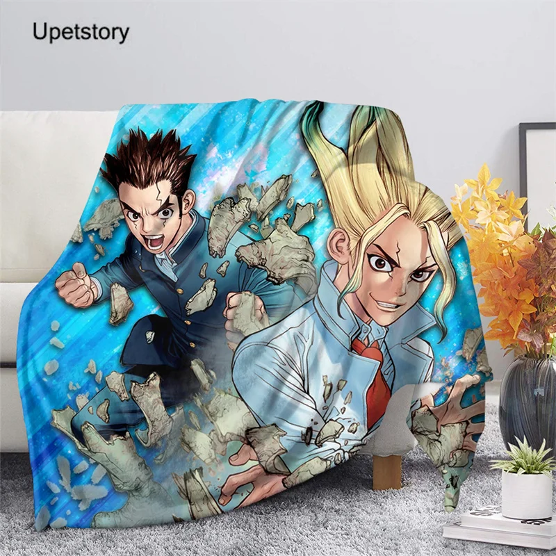 

Детское теплое Флисовое одеяло с 3D принтом «Dr.STONE», 150x200 см