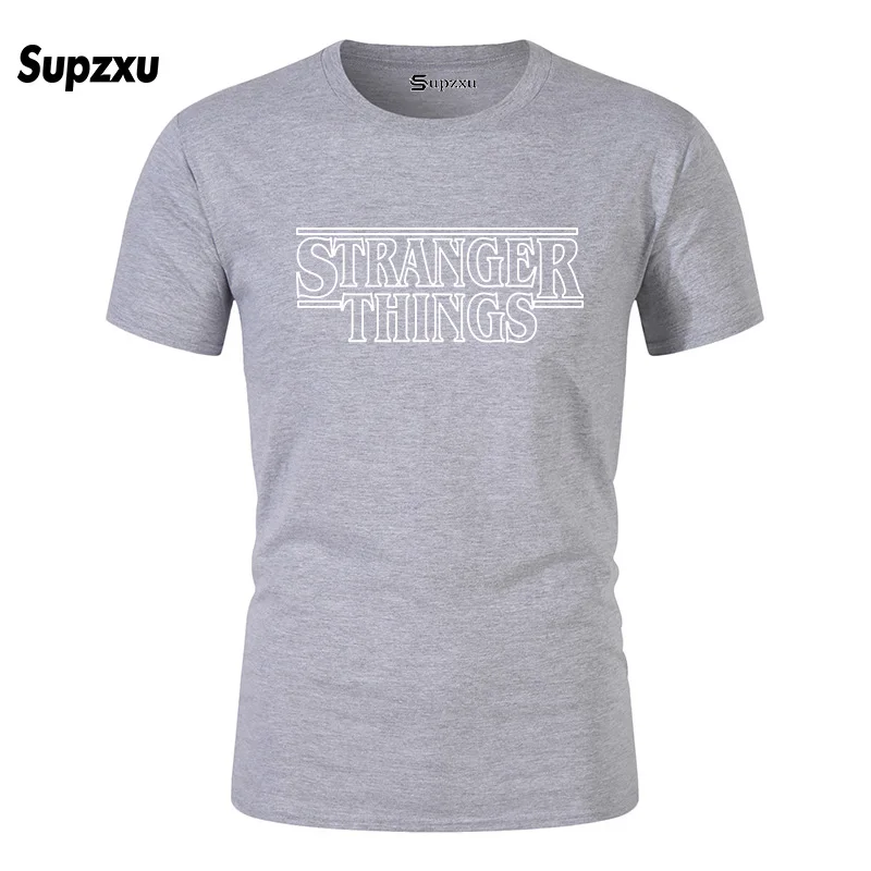 Мужская футболка Stranger Things летние хлопковые футболки с коротким рукавом мужская