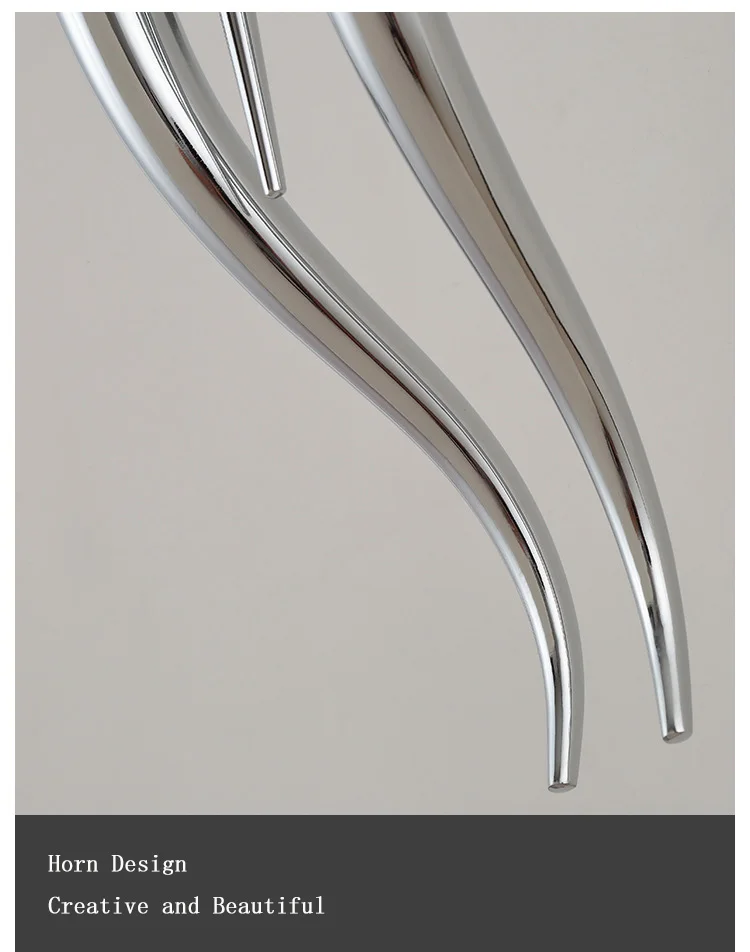 Современная железная коготь тканевая с рогообразными опорами настенный светильник для спальни прикроватная настенная лампа E27 светильник двойной ползунок настенные бра светильники