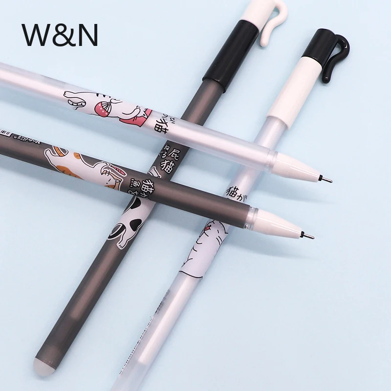 Стираемая гелевая ручка для кошек 3/6 шт./компл. моющаяся 0 38 мм синяя/черная