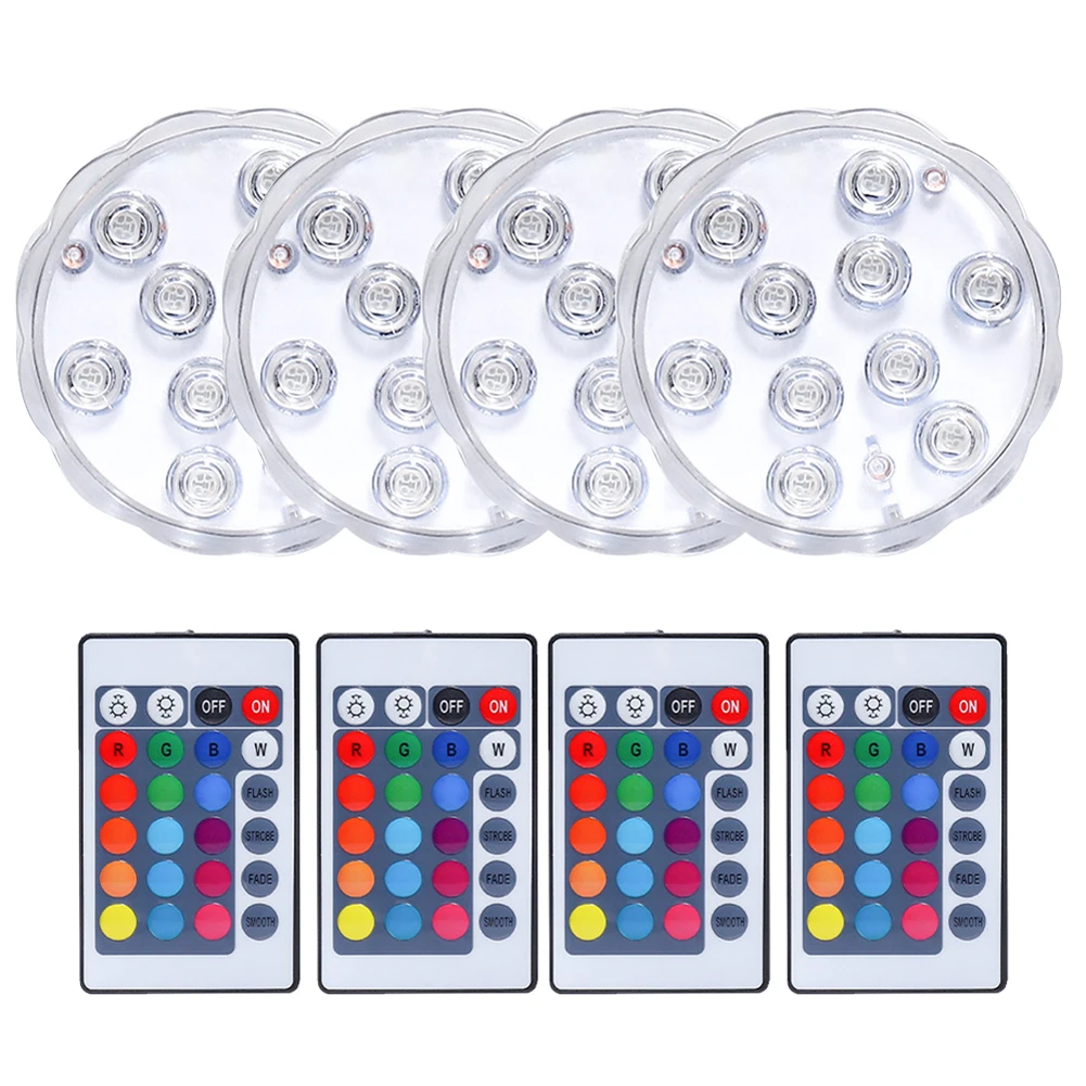 

Водонепроницаемый разноцветный погружной светодиодный подводный RGB-светильник, ночник для вечеринки, свадьбы, Рождества, декоративное осв...