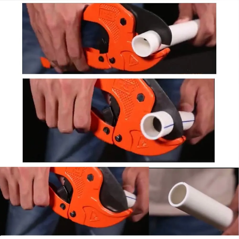 

PVC Pipe Cutter Aluminum Alloy Body Ratchet Scissors Tube Cutter PU/PP/PE Hose Cutting Hand Tools Hose Pipe Scissor Cut Tool