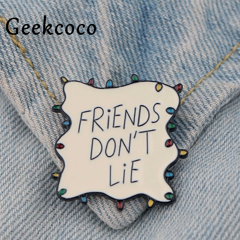 Друг ТВ шоу буквы Простой Стиль цинковый сплав булавка рубашка сумка одежда