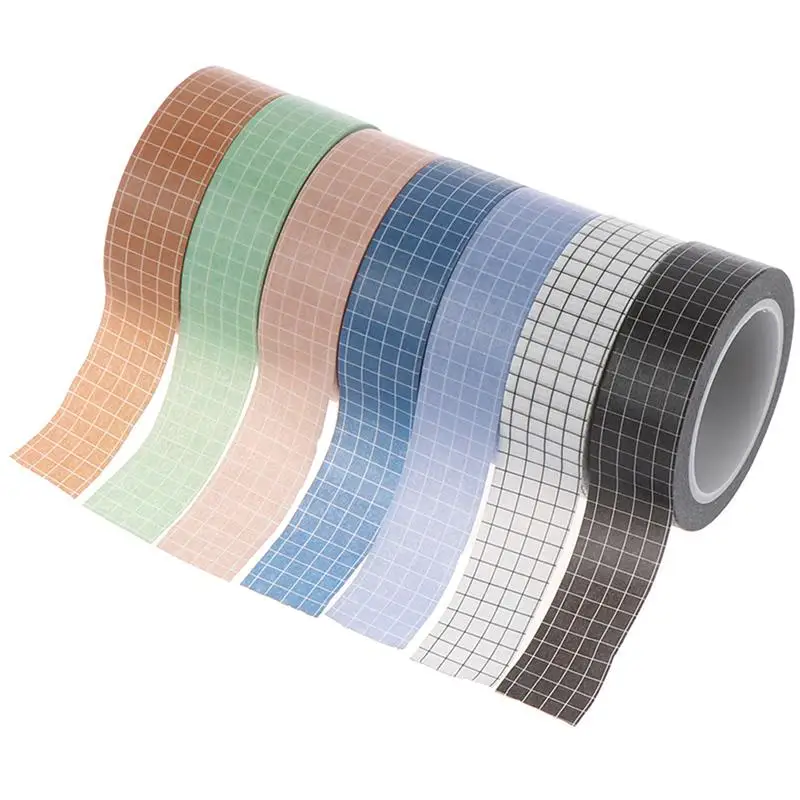 

Grid Washi Tape Japanese Paper Planner Masking Tape Adhesive Tapes Stickers Stationery Tapes Decorative Adhesive Office Supplies
