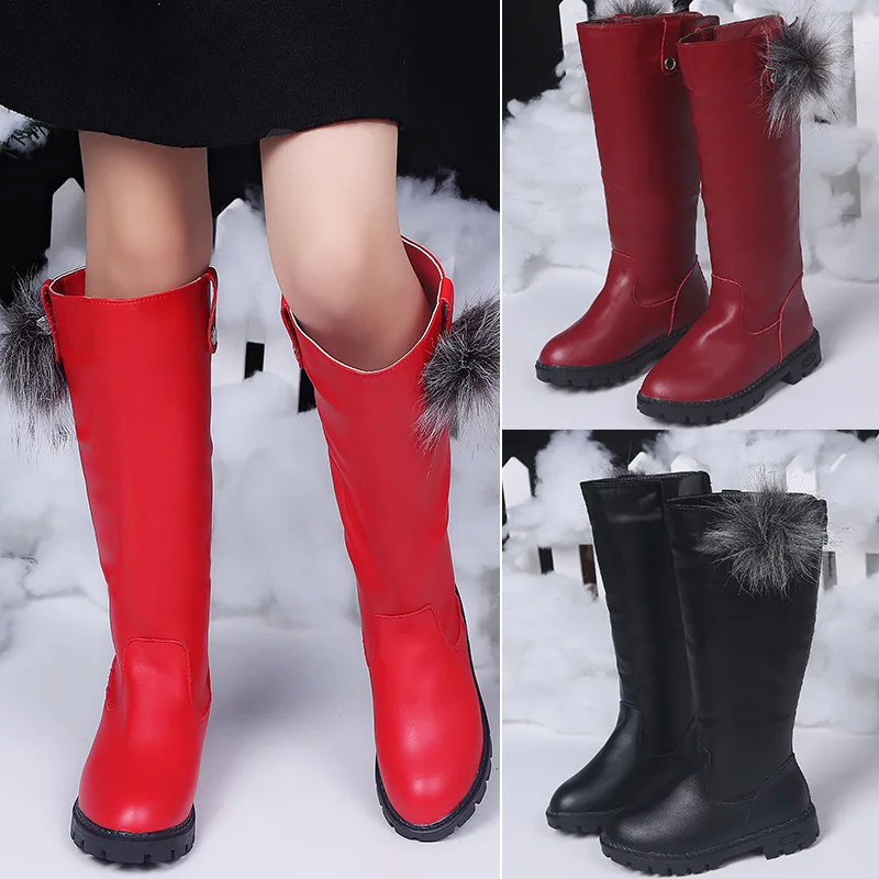 Новинка Осень зима 2019 детские ботинки из искусственной кожи для девочек модная