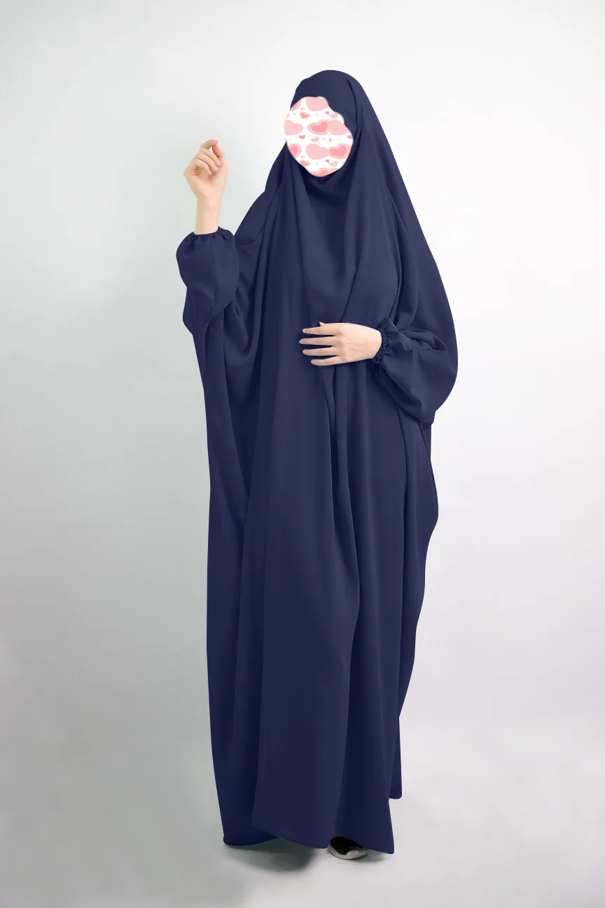 Ramadan Muslim One Piece Khimar Hijab Dress Prayer Garment Jilbab Women Hooded Abaya Full Cover Burqa Modest Dubai Clothes