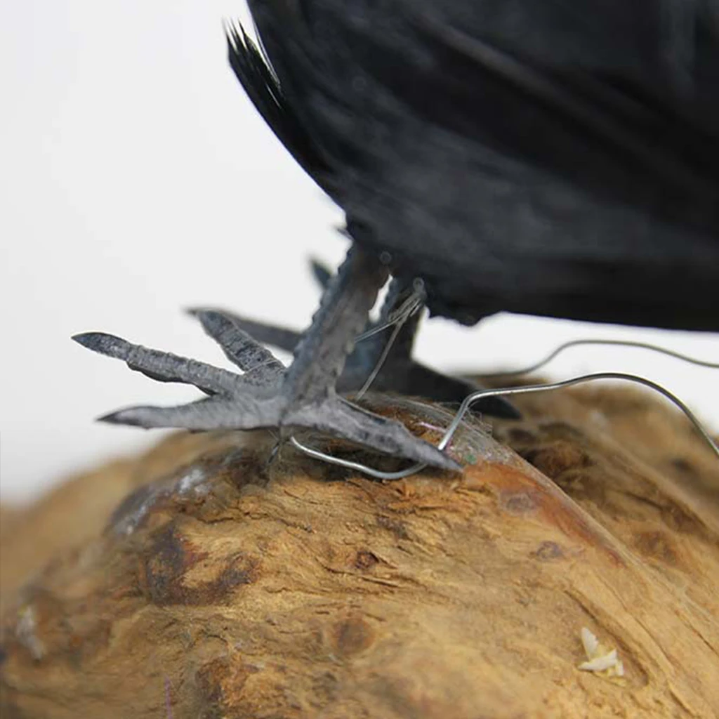 Украшение на Хэллоуин искусственная ворона перо пластиковые украшения для