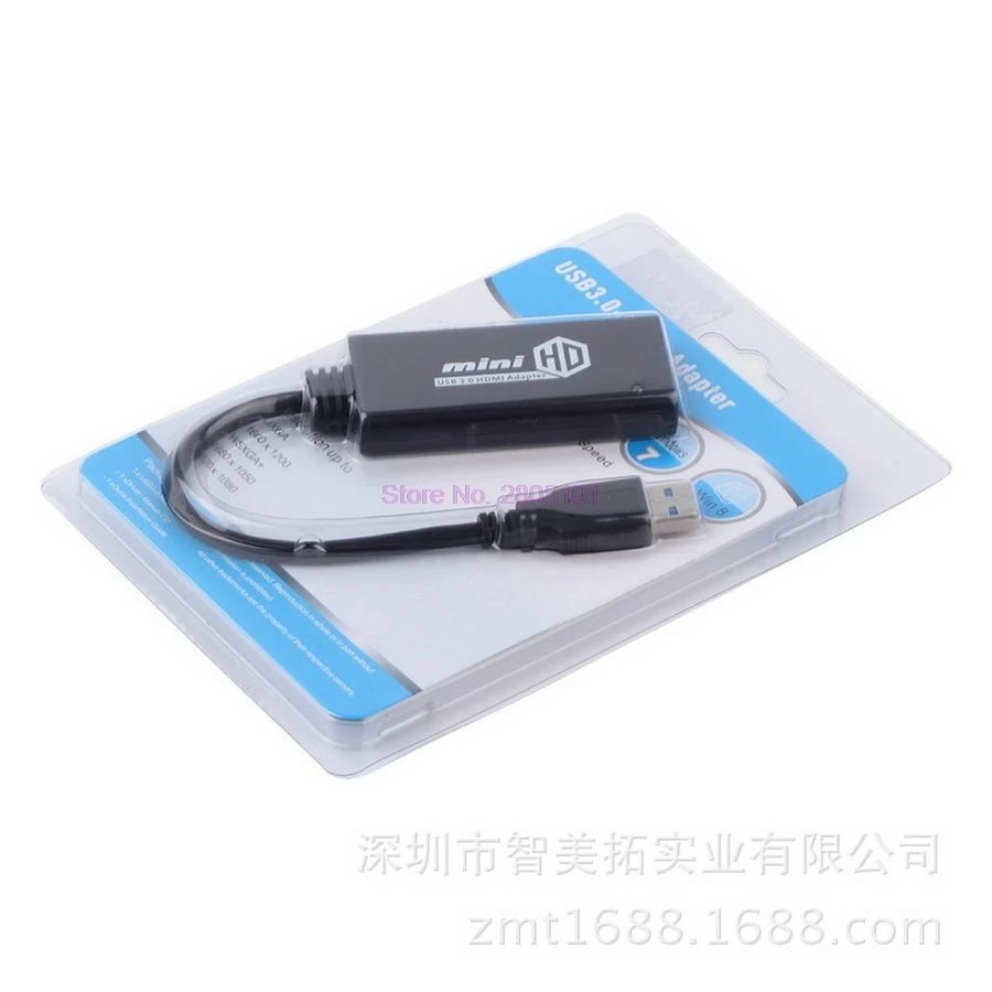 Dhl или fedex 10 шт. кабель преобразователь USB 1080 папа HDMI мама P внешняя видеокарта