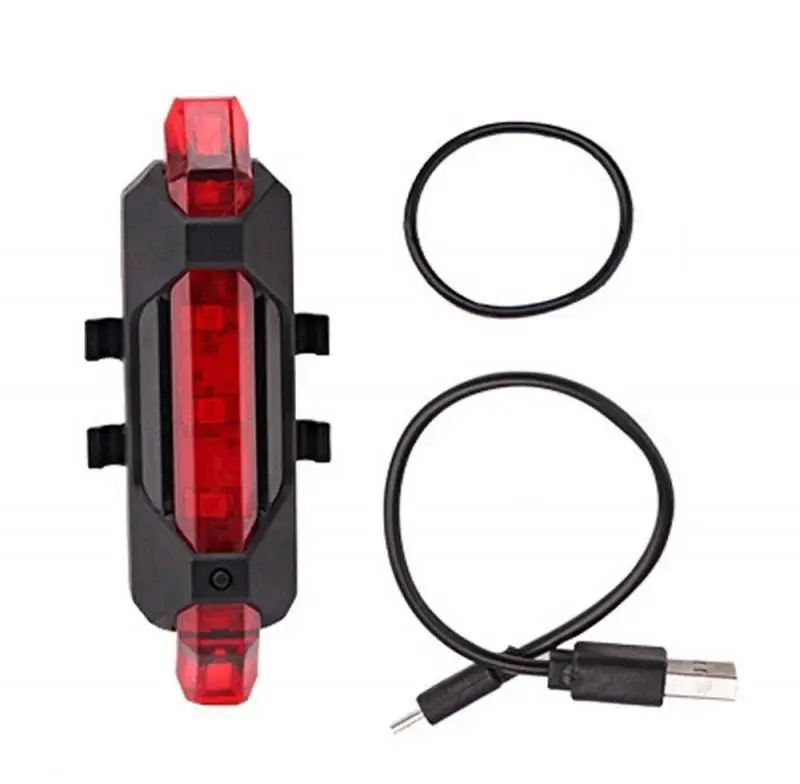 LED Bike Light Waterproof Rear Tail USB Rechargeable Mountain Cycling Taillamp Safety Warning TSLM1 | Спорт и развлечения