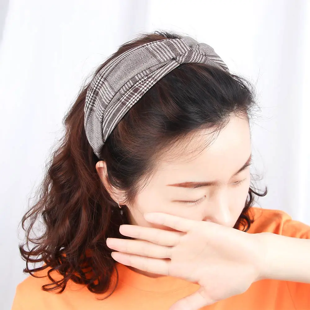 

Повязка для волос в винтажном стиле женская, простой универсальный обруч с узлом в Корейском стиле, модный аксессуар на голову